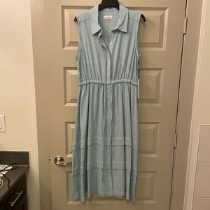 NWT Calvin Klein Maxi Linen blend Dress